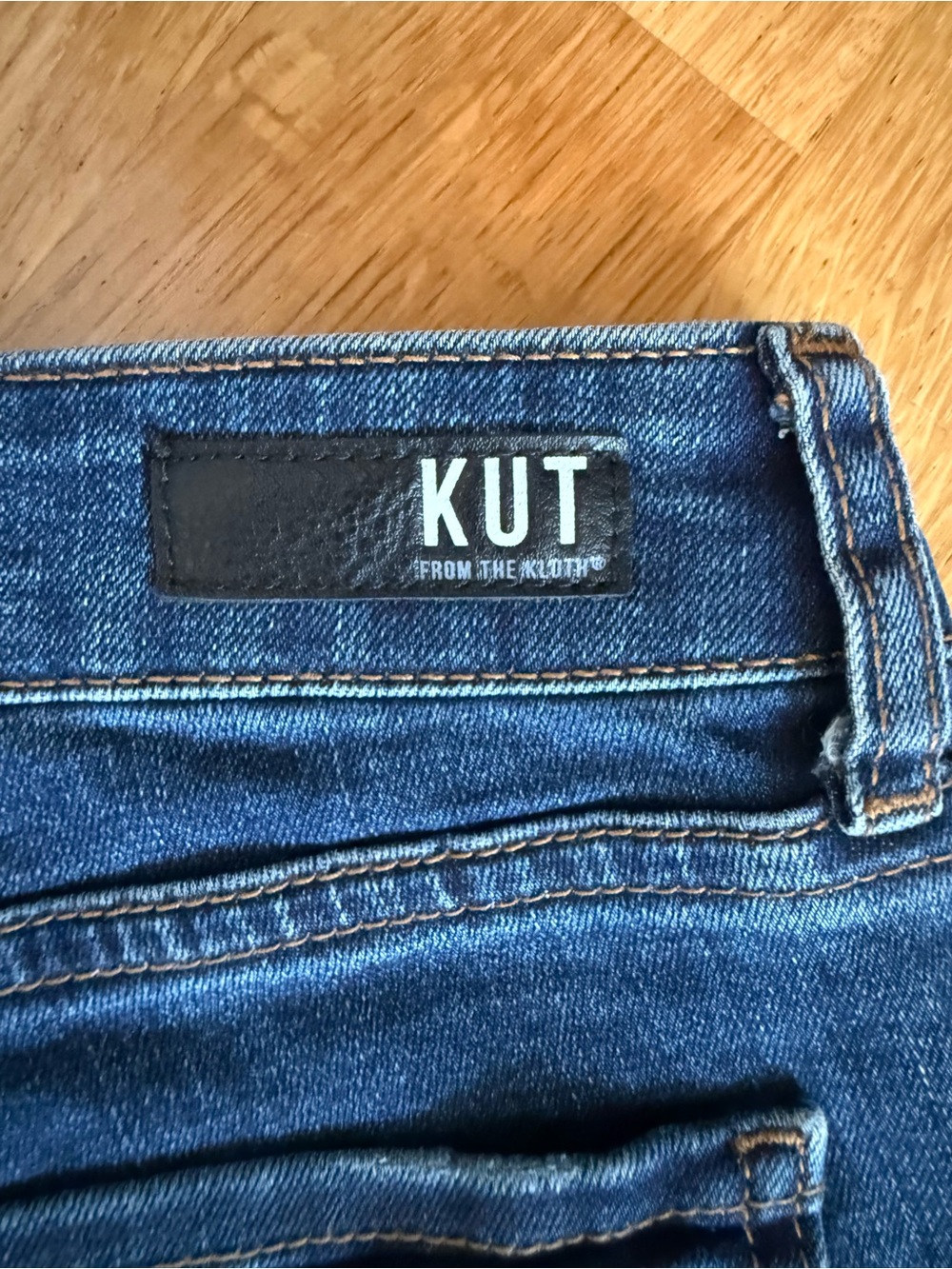 Kut from the Kloth Charlotte Fab Ab Culotte Wide-Leg Dark Blue Jeans - Picture 9 of 10